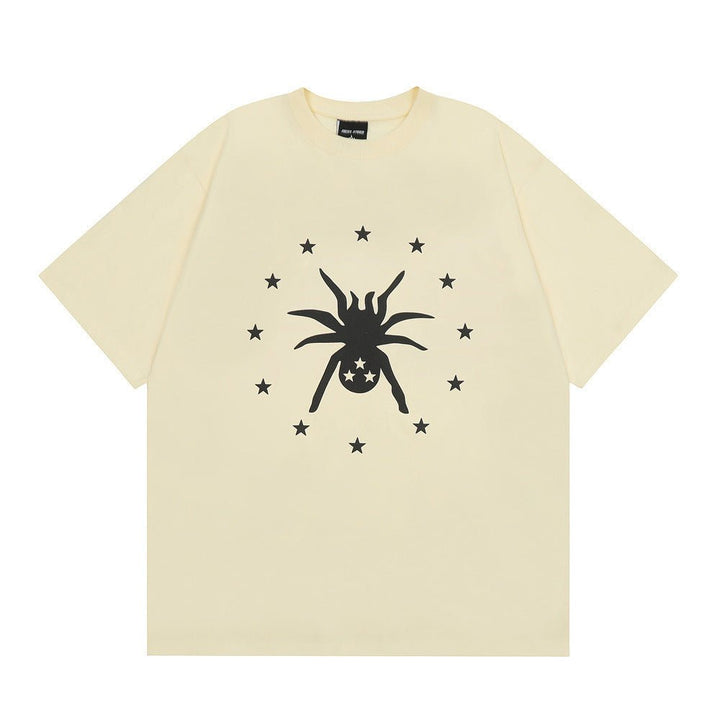 Spider Print Short - sleeved T-shirt For Men - Street Savage CultureSpider Print Short - sleeved T-shirt For Men