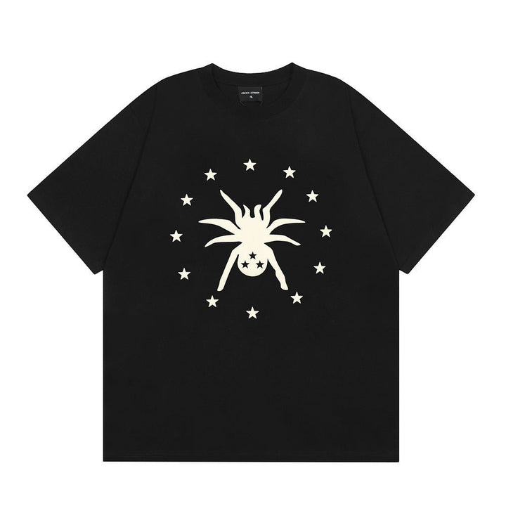 Spider Print Short - sleeved T-shirt For Men - Street Savage CultureSpider Print Short - sleeved T-shirt For Men