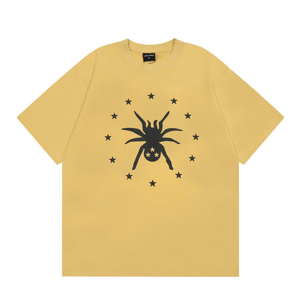 Spider Print Short - sleeved T-shirt For Men - Street Savage CultureSpider Print Short - sleeved T-shirt For Men