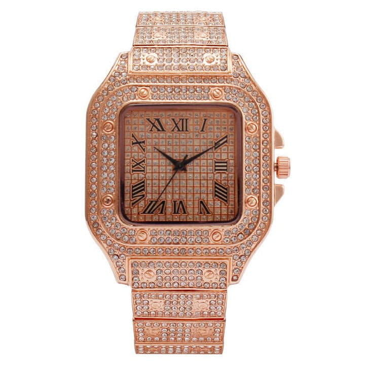 Square Diamond Full Diamond Roman Gradient Ladies Watch - Fashion TechSquare Diamond Full Diamond Roman Gradient Ladies Watch