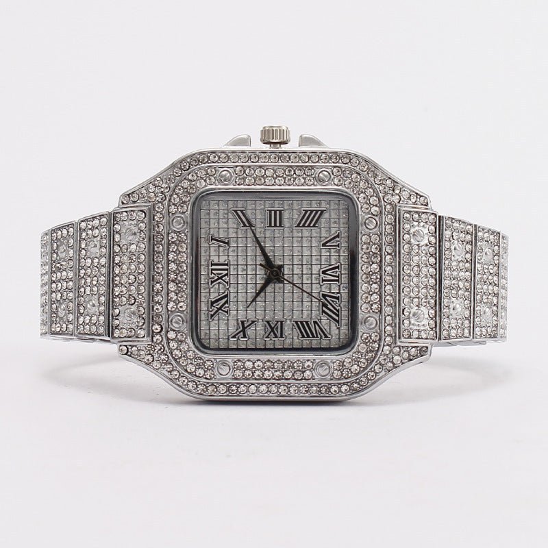 Square Diamond Full Diamond Roman Gradient Ladies Watch - Fashion TechSquare Diamond Full Diamond Roman Gradient Ladies Watch