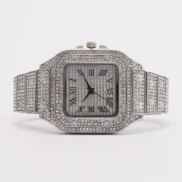 Square Diamond Full Diamond Roman Gradient Ladies Watch - Fashion TechSquare Diamond Full Diamond Roman Gradient Ladies Watch