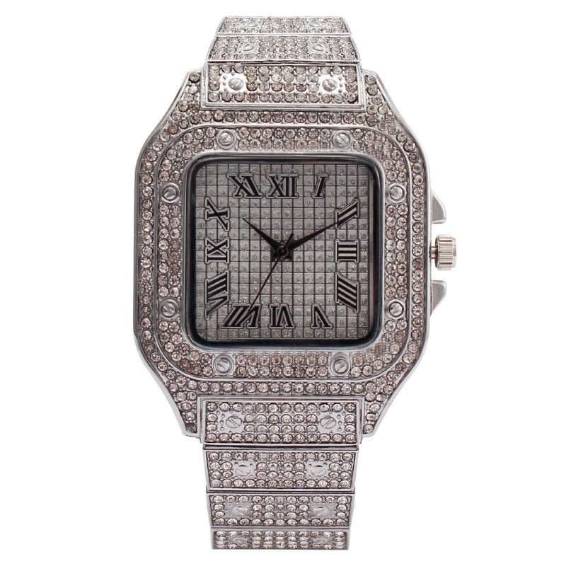 Square Diamond Full Diamond Roman Gradient Ladies Watch - Fashion TechSquare Diamond Full Diamond Roman Gradient Ladies Watch