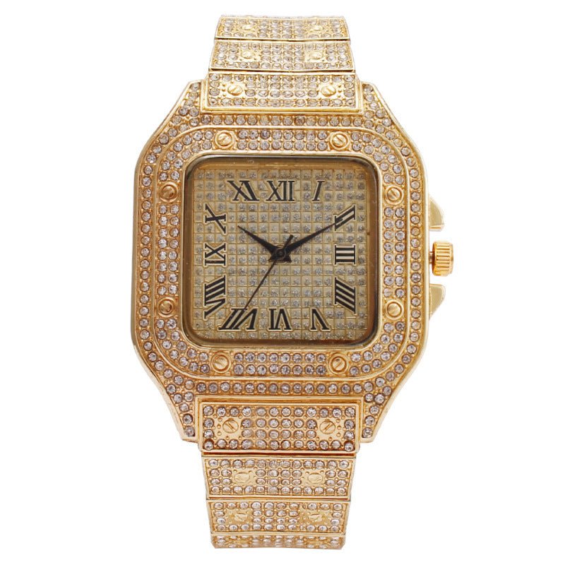 Square Diamond Full Diamond Roman Gradient Ladies Watch - Fashion TechSquare Diamond Full Diamond Roman Gradient Ladies Watch