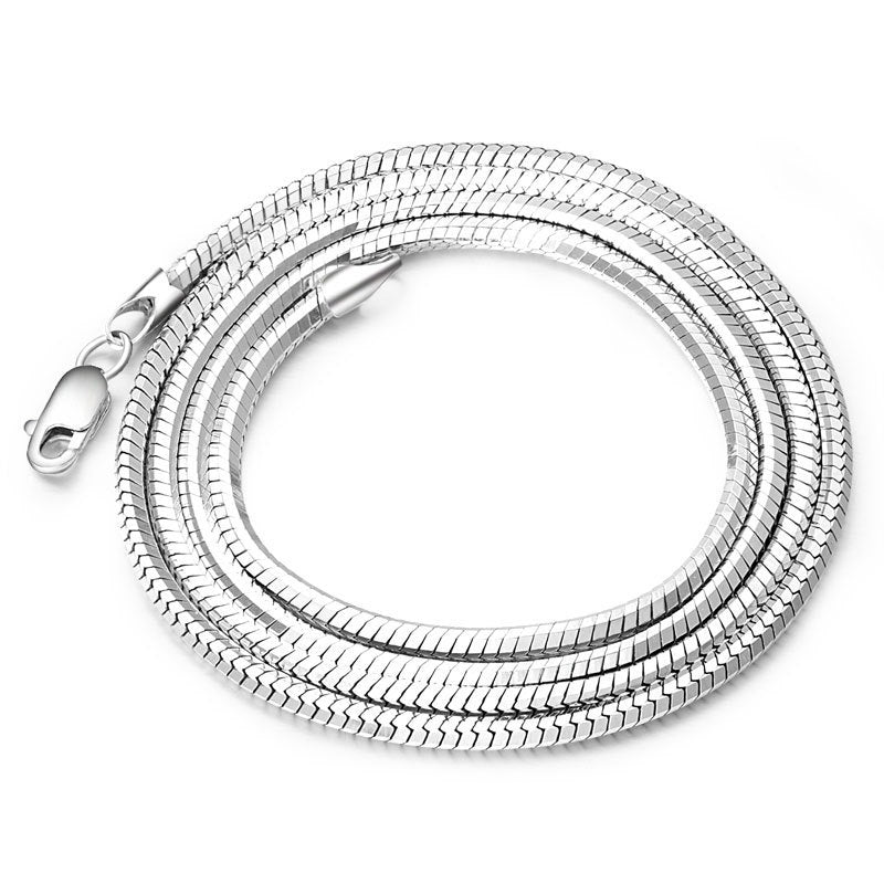 Sterling Silver Plated platinum necklace chain jadoku men clavicle silver chain Korean fashion collar men and women lovers of silver - Fashion TechSterling Silver Plated platinum necklace chain jadoku men clavicle silver chain Korean fashion collar men and women lovers of silver