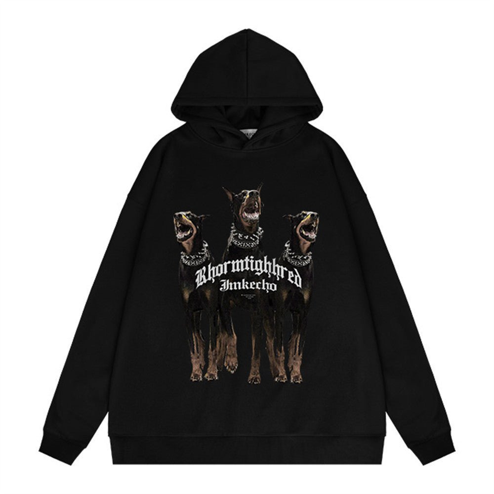 Three Doberman Pinscher Printed Hoodie Men - Street Savage CultureThree Doberman Pinscher Printed Hoodie Men