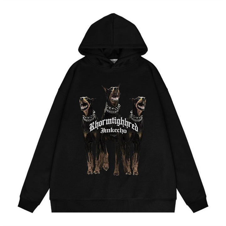 Three Doberman Pinscher Printed Hoodie Men - Street Savage CultureThree Doberman Pinscher Printed Hoodie Men