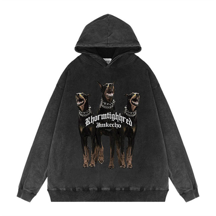 Three Doberman Pinscher Printed Hoodie Men - Street Savage CultureThree Doberman Pinscher Printed Hoodie Men