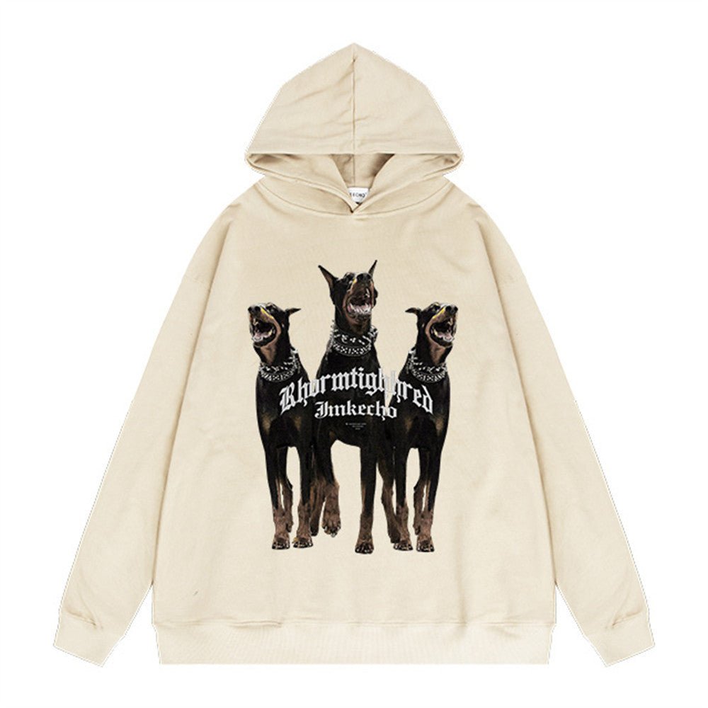 Three Doberman Pinscher Printed Hoodie Men - Street Savage CultureThree Doberman Pinscher Printed Hoodie Men