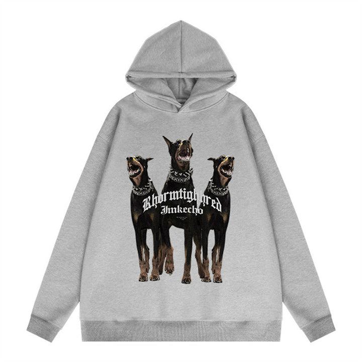 Three Doberman Pinscher Printed Hoodie Men - Street Savage CultureThree Doberman Pinscher Printed Hoodie Men