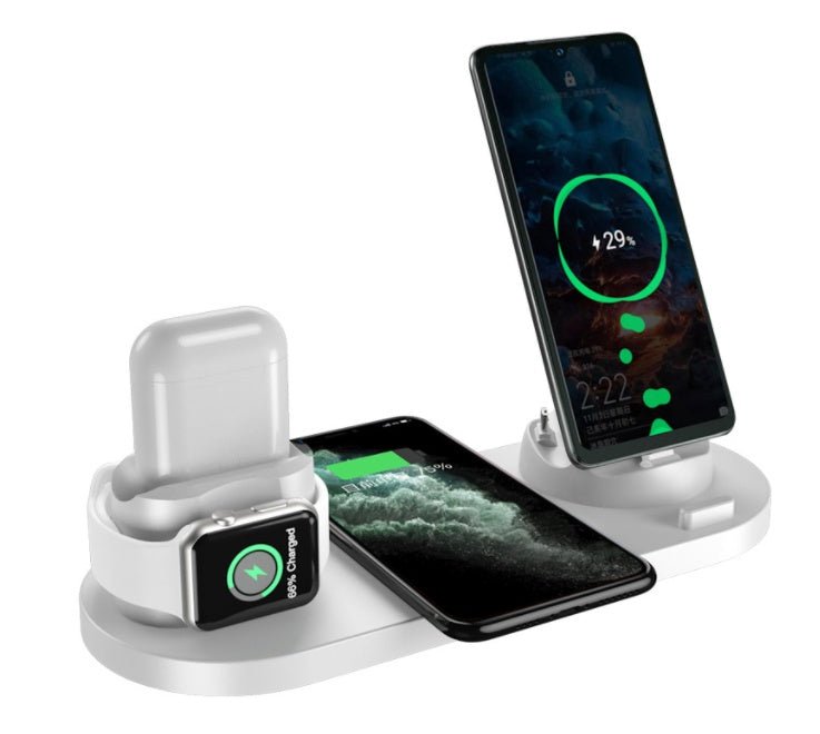 Wireless Charger For IPhone Fast Charger For Phone Fast Charging Pad For Phone Watch 6 In 1 Charging Dock Station - Street Savage CultureWireless Charger For IPhone Fast Charger For Phone Fast Charging Pad For Phone Watch 6 In 1 Charging Dock Station