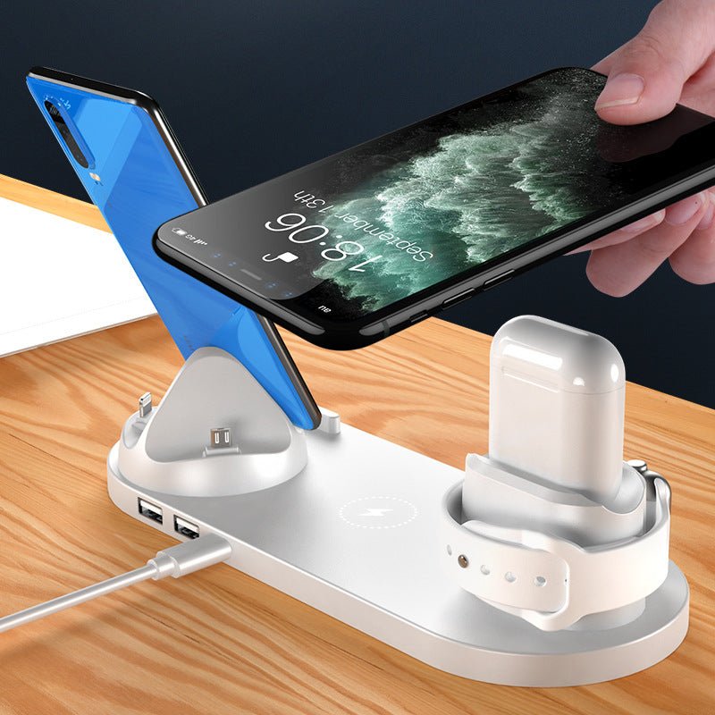 Wireless Charger For IPhone Fast Charger For Phone Fast Charging Pad For Phone Watch 6 In 1 Charging Dock Station - Street Savage CultureWireless Charger For IPhone Fast Charger For Phone Fast Charging Pad For Phone Watch 6 In 1 Charging Dock Station