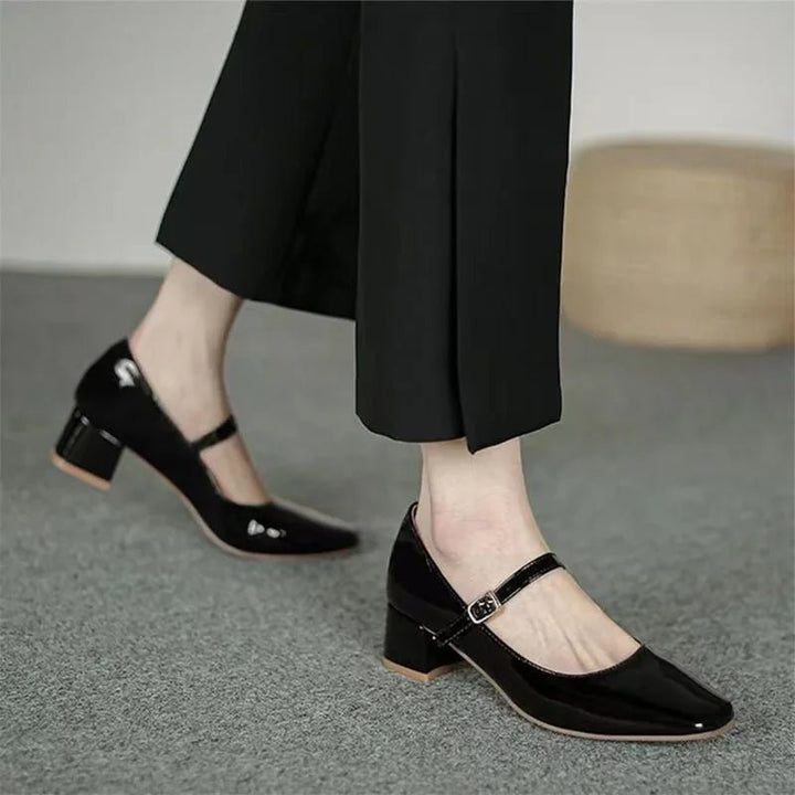 Women Chunky Heel Pumps 2025 Summer Pu Leather Buckle Strap - Street Savage CultureWomen Chunky Heel Pumps 2025 Summer Pu Leather Buckle Strap