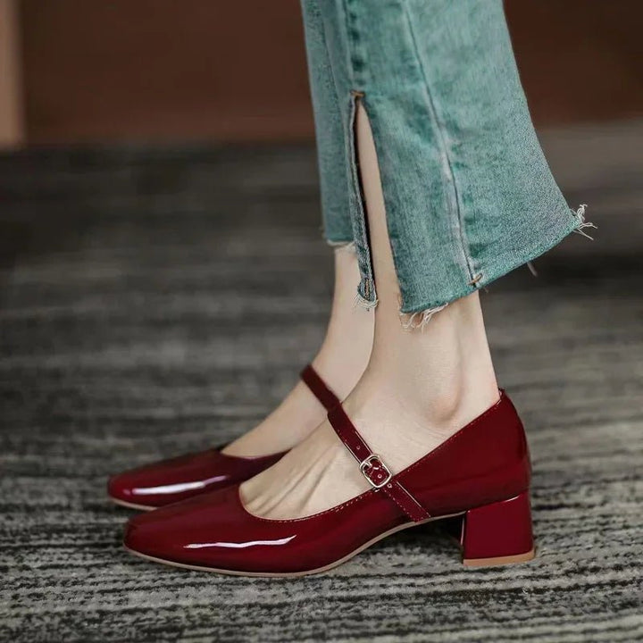 Women Chunky Heel Pumps 2025 Summer Pu Leather Buckle Strap - Street Savage CultureWomen Chunky Heel Pumps 2025 Summer Pu Leather Buckle Strap